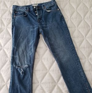 Free people distressed crop jean